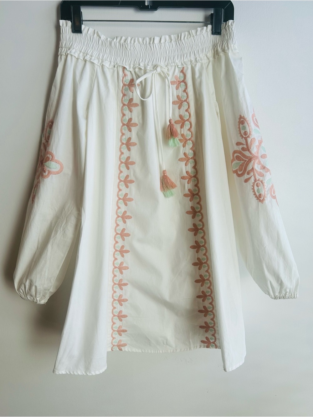 NWT Off-Shoulder Embroidered Tunic Dress - Picture 5 of 10